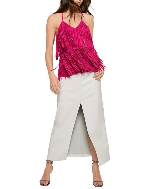 AS by DF Pink Joni Suede Fringe Cami