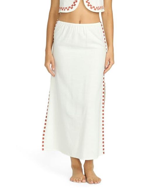 Billabong White Secret Cove Slip Skirt