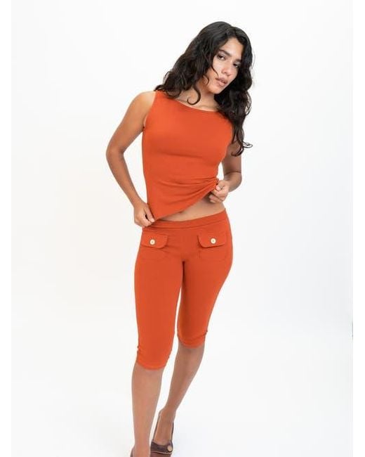 Oddli Blue Button Capris