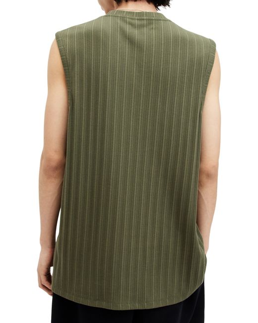 AllSaints Green Madison Muscle Tee for men