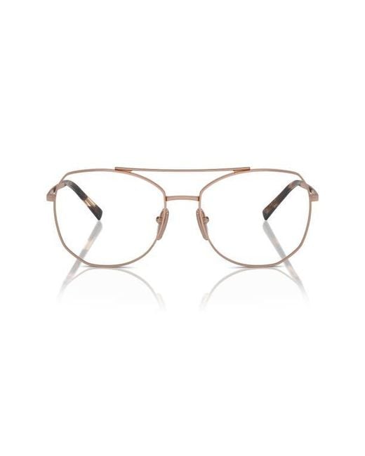 Prada Metallic 56Mm Rectangular Optical Glasses