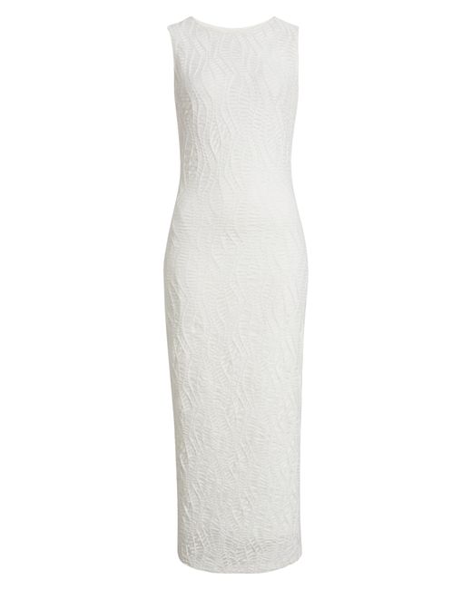 Rare London White Textured Maxi Dress