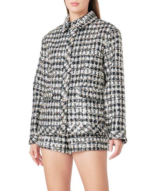 Endless Rose Black Sequin Check Jacket
