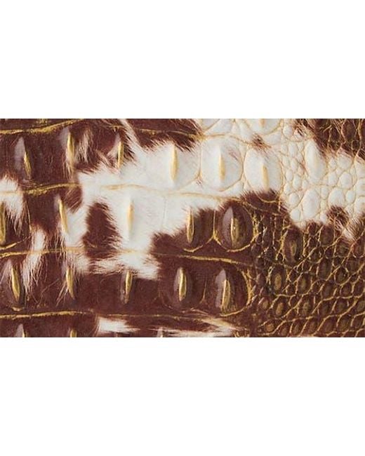 Brahmin Brown Katie Croc Embossed Leather Crossbody Bag