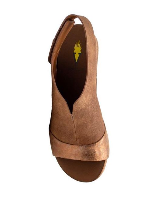 Volatile Brown Aurelia Slingback Platform Sandal