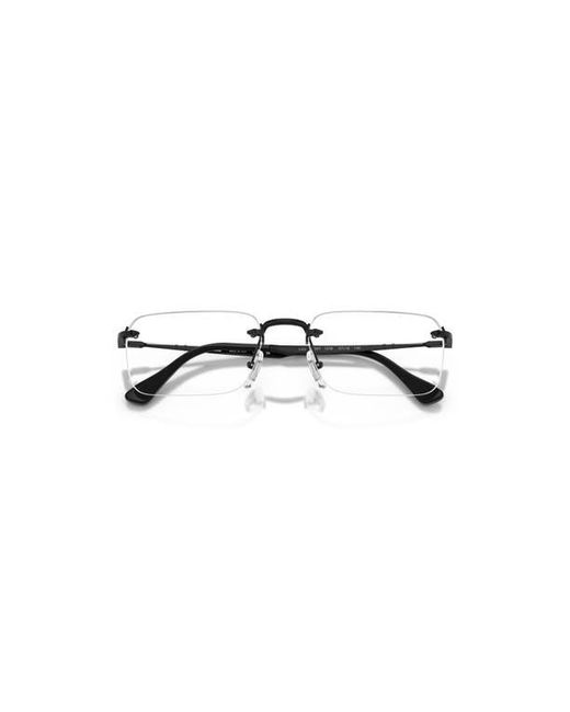 Persol Black 57Mm Rectangle Optical Glasses