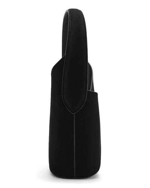 Mango Black Leather Bucket Bag