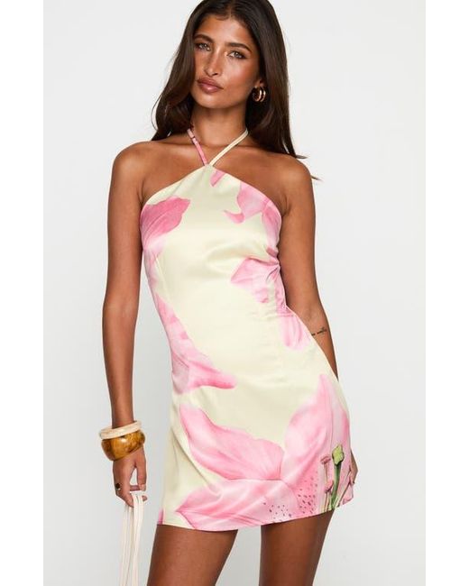 Princess Polly Gardens Of Eden Halter Minidress in White | Lyst