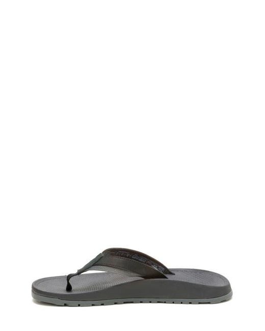 Chaco Black Lowdown Leather Flip Flop for men