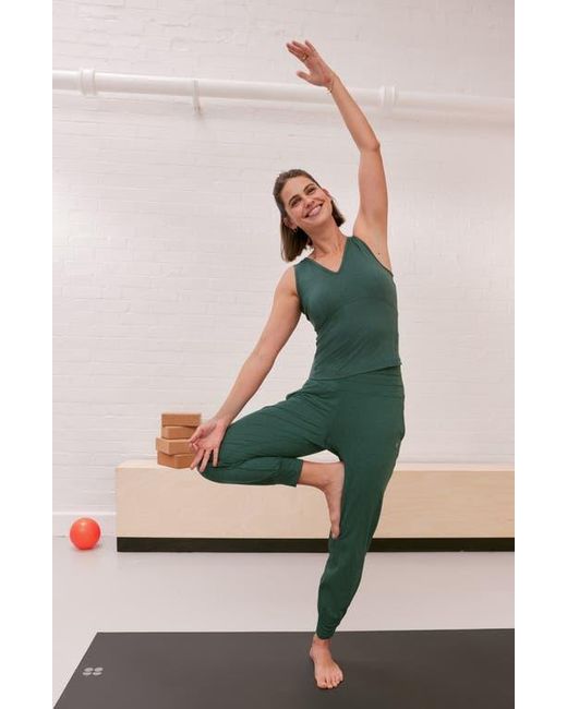 Sweaty Betty Green Gaia Long Pocket Joggers