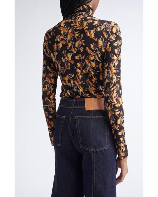 Ulla Johnson Blue Aurelia Funnel Neck Jersey Top
