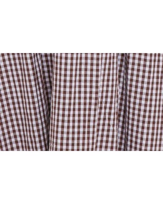 graduation dress brown Clara Gingham Maxi Dress Chocolate / L main image 1