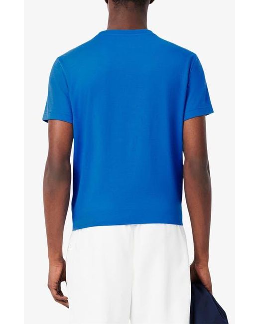 Lacoste Blue Croc Splash Performance Graphic T-Shirt for men