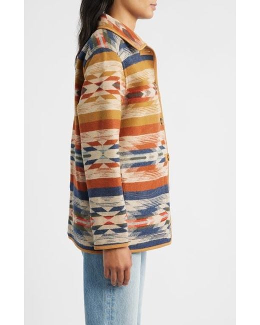 Pendleton Multicolor Wyeth Falls Reversible Wool Coat