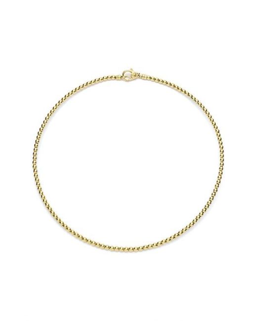 Lagos White Caviar 18K Collar Necklace