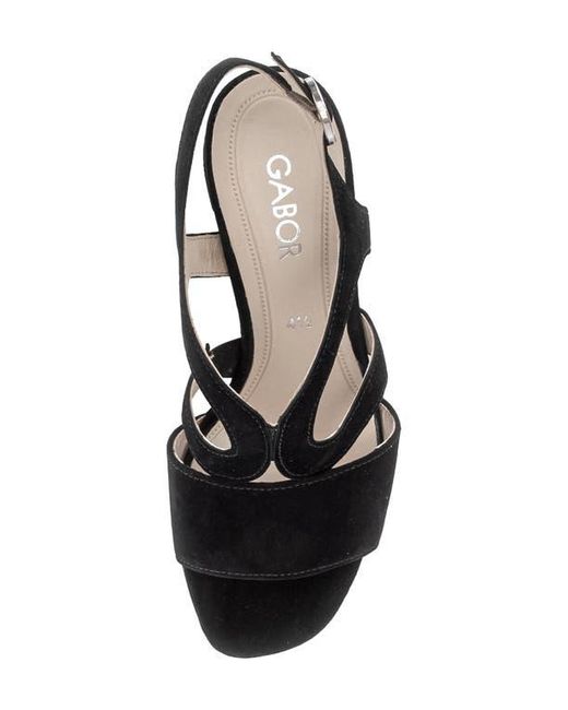 Gabor Black Ankle Strap Sandal
