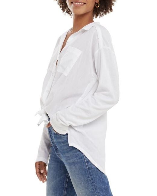 Splendid White Paige Button-Up Shirt