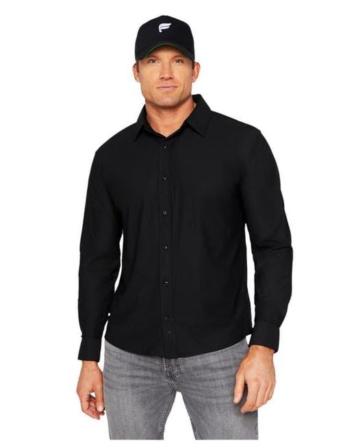 Fabletics Black The Don Long Sleeve Button Up for men