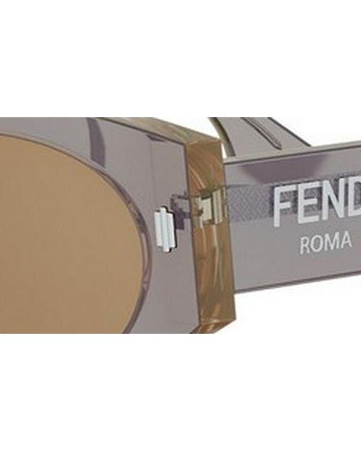 Fendi Natural Roma 52Mm Oval Sunglasses