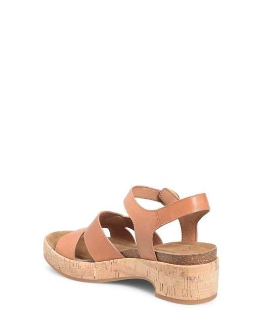 Söfft Natural Capri Ankle Strap Platform Sandal