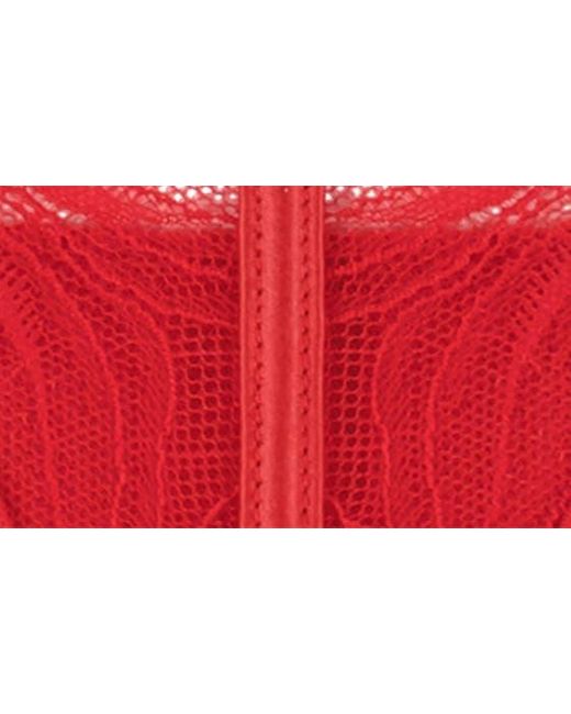 Hunkemöller Red Bellini Rope Trim Lace G-string