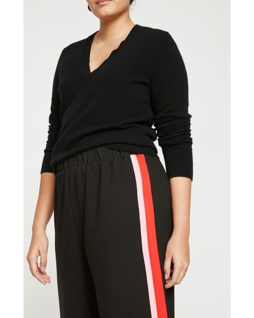 UNIVERSAL STANDARD Black Stephanie Ponte Wide Leg Pants