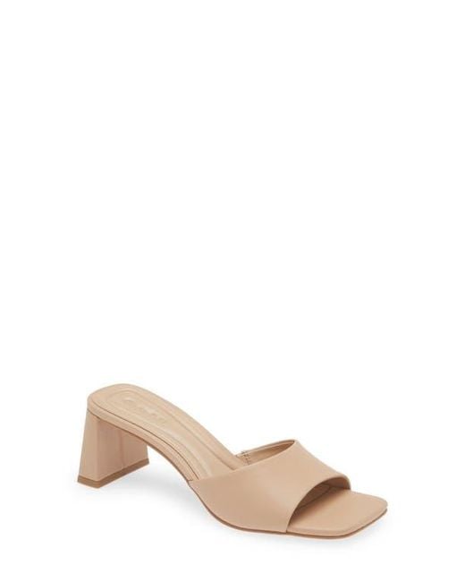 Open Edit White Jaydin Slide Sandal