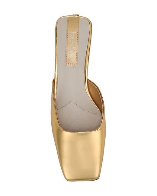 Franco Sarto Metallic Nicola Square Toe Mule