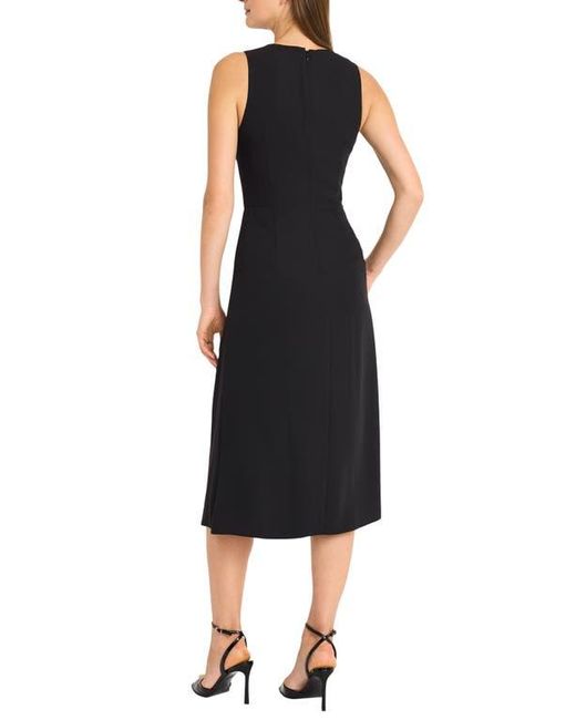Maggy London Black Twist Midi Dress