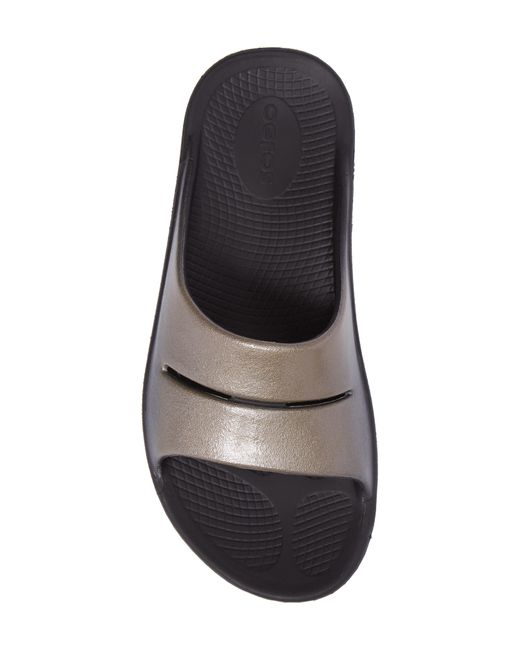 OOFOS Ooahh Luxe Slide Sandal in White Lyst