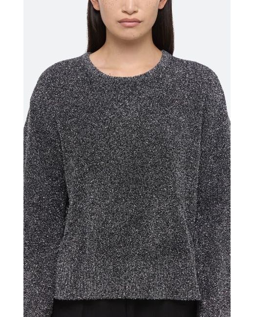 Helmut Lang Gray Apex Plush Metallic Sweater