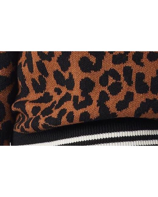 DO by Dee Ocleppo Brown Barbara Leopard Jacquared Sweater