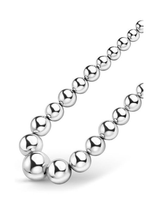 Lagos Metallic Caviar Bubbly Graduated Bead Long Necklace