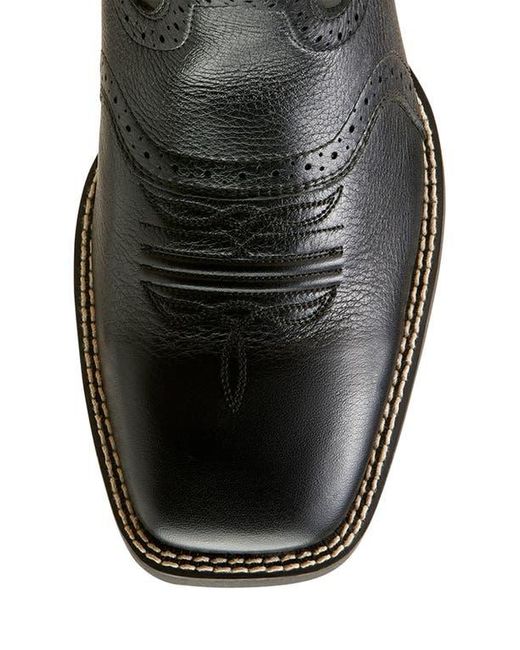 Ariat Black Sport Wide Square Toe Cowboy Boot for men