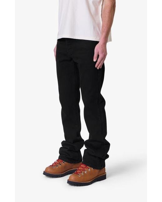 MNML Black Raw Bootcut Jeans for men