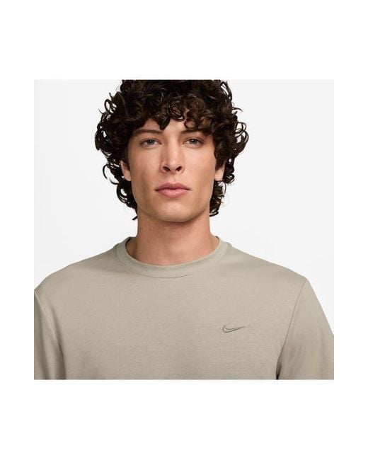 Nike Gray Primary Training Dri-Fit Short Sleeve T-Shirt for men