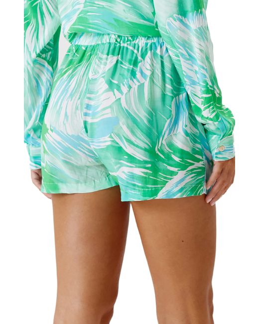Melissa Odabash Green Annie Cover-up Shorts