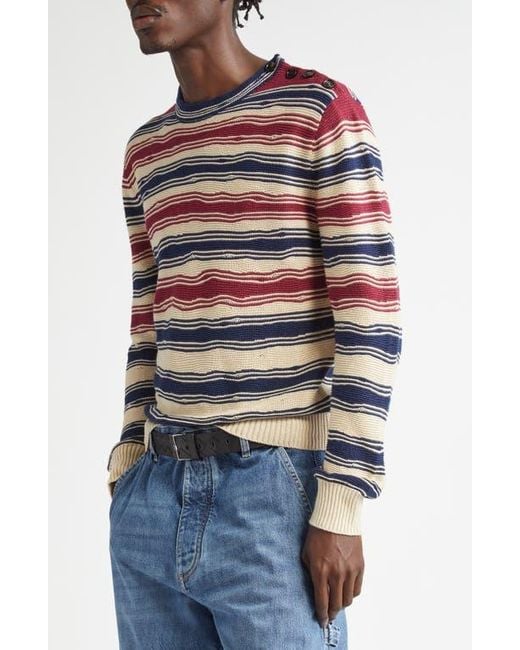 【送料&関税込】Bottega Veneta Striped Pattern Crewneck T-sh Bottega Veneta Cotton jersey T-shirt Bottega Veneta