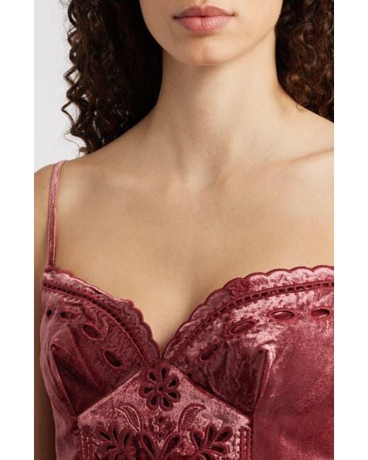 Farm Rio Red Floral Cut Out Party Dress