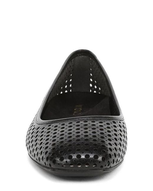 Vionic Black Orinda Perforated Ballet Flat