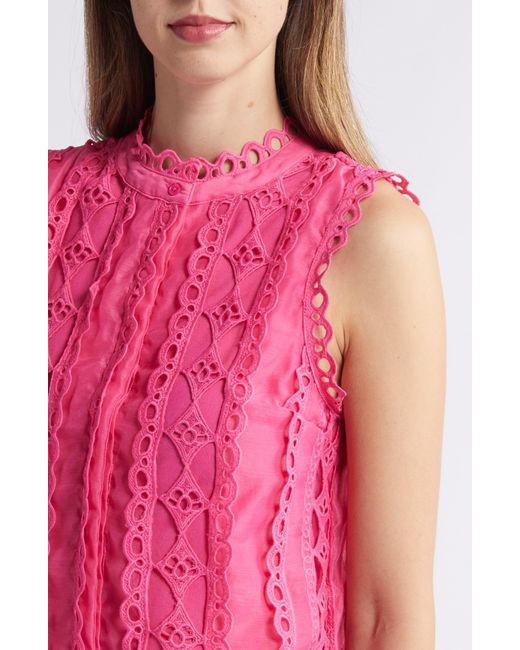 Endless Rose Pink Sleeveless Lace A-line Dress