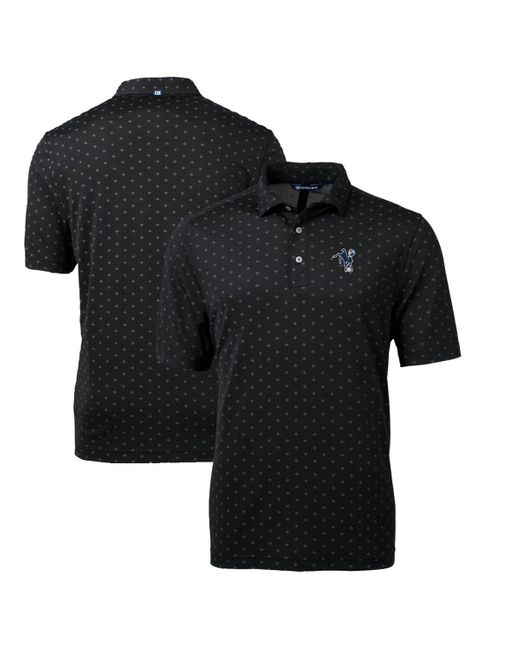 Cutter & Buck Black Indianapolis Colts Throwback Logo Virtue Eco Pique Tile Recycled Big & Tall Polo At Nordstrom for men