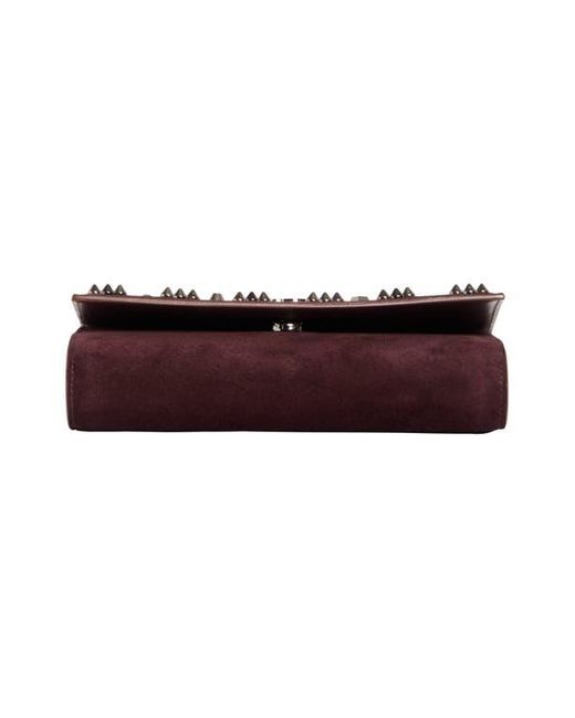 Christian Louboutin Brown Paloma Loubinthesky Suede Wallet On A Chain