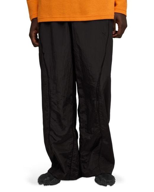 PUMA Black Clrt Nylon Ripstop Pants for men