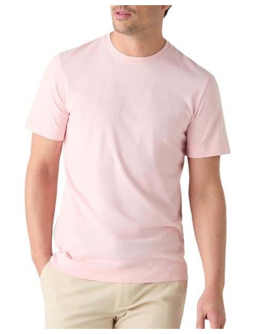 Robert Talbott Pink Stretch Jersey Dean Tee for men