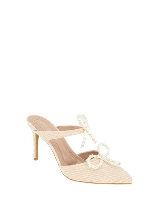 BCBGMAXAZRIA White Bardia Pointed Toe Mule