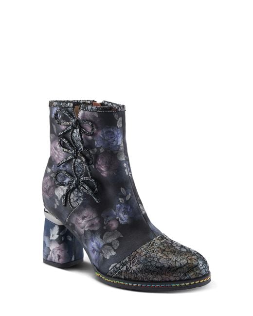 Spring Step Black Carre Cap Toe Bootie