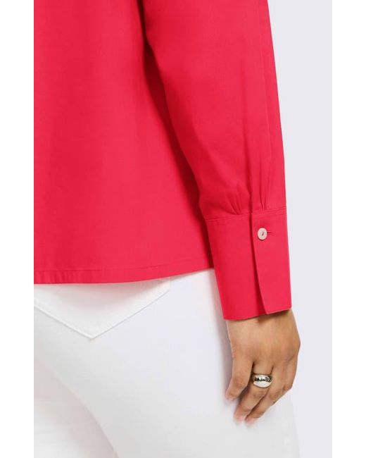 Foxcroft Red Bella Solid Popover Top