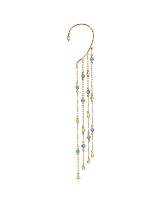 Ettika Metallic Linear Chain Statement Ear Cuff