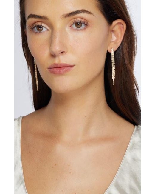 Nordstrom White Cubic Zirconia Linear Drop Earrings